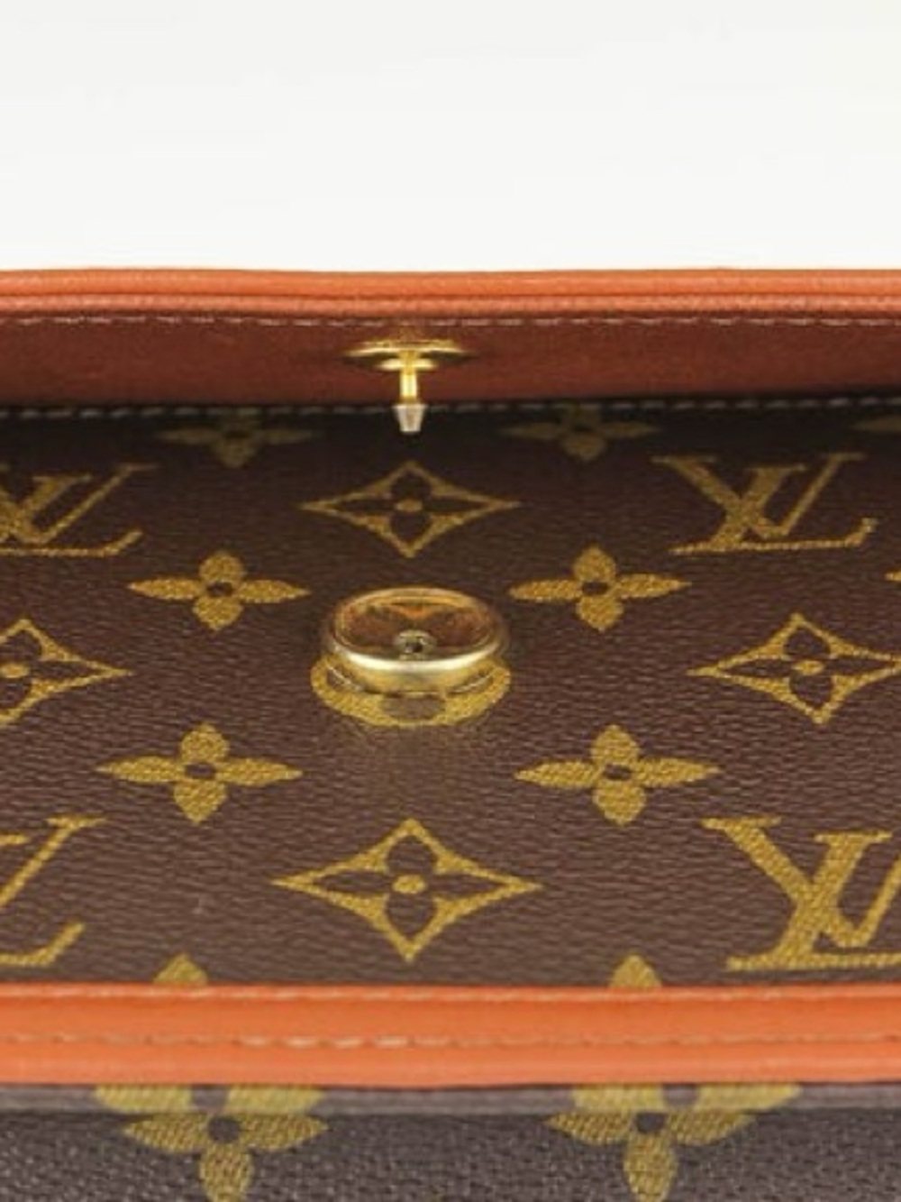 Louis Vuitton Vintage Monogram Canvas Clutch Pochette Brown LV Envelope Bag - Picture 8 of 17